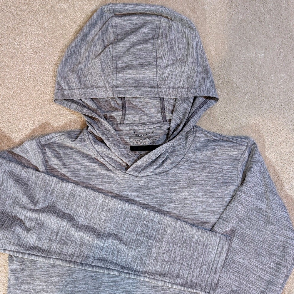 Patagonia Capilene Cool Daily Hoody Grey Heather Womens XS 45315 Sun Shirt